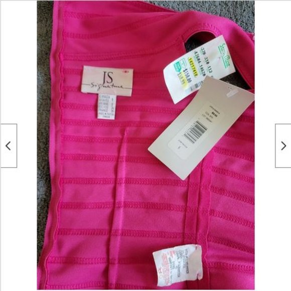 NWT JS Signature Fitted Off the Shoulder Pink Bodice Top 6 - Picture 6 of 14